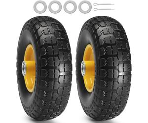 VEVOR Solid PU Run-Flat Pneumatico Ruota Flat Free Tubeless 10" Confezione da 2