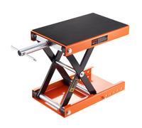 VEVOR Ponte Sollevatore Idraulico a Forbice per Moto da Officina Capacità Max. 500kg Altezza Regolabile 9,5-35cm, Ponte Sollevatore Alzamoto da Officina Operazione Idraulica Piattaforma 36,5 x 22,2 cm