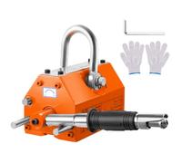 VEVOR Sollevatore Magnetico Permanente al Neodimio N42 Acciaio Portata Massima da 1000kg Dimensioni Base 256x133x139 mm, Sollevatore a Magneti Permanenti Fattore di Sicurezza 2,5 Forza Trazione 2500kg