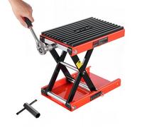 VEVOR Sollevatore per Moto, Altezza di 105-380 mm Cavalletto di Sollevamento per Moto con Ampio Ponte, Martinetto a Forbice per Moto in Acciaio per Impieghi Gravosi con Cricchetto e Manovella per ATV
