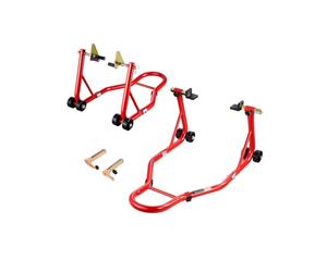 VEVOR Sollevatore per moto, capacità di 385,6 kg, supporto combinato anteriore e posteriore, supporto a doppia forcella anteriore, forcellone posteriore U+L, per la maggior parte delle moto Yamaha