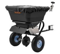 VEVOR Spandiconcime a spinta 3 m, pneumatici 254 mm, tramoggia 38,6 kg, flusso regolabile