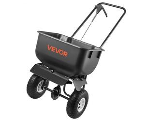 VEVOR Spandiconcime a Spinta Larghezza Spandimento 3,6m, Capacità di Carico 36,3kg con Ruote da Esterno, Spargitore per Prato e Giardino a Spinta per Semi Concimi Fertilizzanti Sale e Antighiaccio