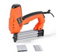 VEVOR Sparachiodi Elettrica Graffettatrice Calibro 18, 15-32 mm, Sparachiodi con 1000 Punti Metallici 1000 Chiodi, Impugnatura in Gomma Antiscivolo, Graffettatrice per Lavori di Falegnameria