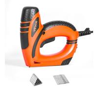 VEVOR Sparachiodi Elettrica Graffettatrice Calibro 18, 15 mm, Sparachiodi con 1000 Punti Metallici 1000 Chiodi, Impugnatura in Gomma Antiscivolo, Graffettatrice per Lavori di Falegnameria