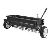 VEVOR Spargiconcime da Traino capacità 45 kg e Ruote da 25,4cm per ATV UTV, Larghezza Spandimento di 0,81m, Seminatrice da Giardino a Diffusione Aeratore Terreno con Attacco Universale per Semina