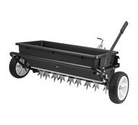 VEVOR Spargiconcime da Traino Capacità 45 kg e Ruote da 25,4cm per ATV UTV, Larghezza Spandimento di 0,81m, Seminatrice da Giardino a Diffusione Aeratore Terreno con Attacco Universale per Semina