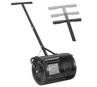 VEVOR Spargitore a Rullo per Compost, Spargiconcime per Terreno Larghezza 91 cm con Rullo a Rete Spargitore con Impugnatura a Forma di T per Prato Altezza Regolabile, Spandiconcime per Prato
