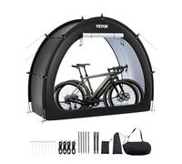 VEVOR Spaziosa Tenda per Riporre le Bici all'Aperto con Finestra Ventilata, Tenda Impermeabile a Forma di Ventaglio con Fibra di Vetro e Doppie Cerniere da 1 a 2 Bici, 1706 x 2011 x 792 mm