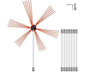 VEVOR Spazzacamino 8M Set di Spazzole per Camino Kit Pulizia Camino