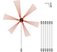VEVOR Spazzacamino da 7M con 7 Canne in Nylon per Pulizia Camino Stufa Uso Domestico, Set Spazzole per Camino Stufa Kit Pulizia Camino Spazzola Camino Facile da Collegare con 7 Aste