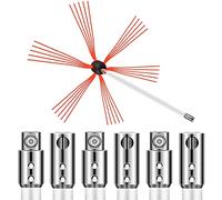 VEVOR Spazzacamino da 7M con 7 Canne in Nylon per Pulizia Camino Stufa Uso Domestico, Set Spazzole per Camino Stufa Kit Pulizia Camino Spazzola Camino Facile da Collegare con 7 Aste