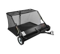 VEVOR Spazzatrice da Giardino Trainata Spazzatrice per Prato da Traino Posteriore Circa 121,92cm, capacità del Sacco della Tramoggia di 736 L, Spazzatrici da Giardino per Prati e Fattorie