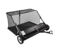 VEVOR Spazzatrice da Giardino Trainata Spazzatrice per Prato da Traino Posteriore Circa 121,92cm, capacità del Sacco della Tramoggia di 736 L, Spazzatrici da Giardino per Prati e Fattorie