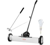 VEVOR Spazzatrice Magnetica 61cm, Capacità max. ca. 22,6kg, Strumento Raccolta Magnetico Estensibile, Maniglia Regolabile, Spazzatrice Magnetica per Raccogliere Chiodi Viti, da Officina, Garage