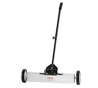 VEVOR Spazzatrice Magnetica Asta Telescopica 77-113cm per Pavimenti Raccoglitore per Piccole Parti Metalliche Forza Magnetica Max. 22,6kg, Scopa Magnetica con Ruote di Raccolta per Chiodi Viti Metalli
