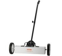 VEVOR Spazzatrice Magnetica Asta Telescopica 77-113cm per Pavimenti Raccoglitore per Piccole Parti Metalliche Forza Magnetica Max. 20,4kg, Scopa Magnetica con Ruote di Raccolta per Chiodi Viti Metalli