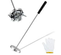 VEVOR Spazzatrice Magnetica Manuale Asta Lunghezza 635 mm Regolabile tra 210-845 mm, Scopa Magnetica per Pavimenti Forza Magnetica Max. 15,9kg Portatile, Raccoglitore Spazzatrice di Trucioli Metallici