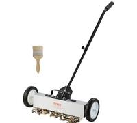 VEVOR - Spazzatrice magnetica rotante da 45 libbre con ruote, spazzatrice per prato con magnete grande da 18 pollici, spazzatrice magnetica a spinta, magnete con manico telescopico, facile pulizia di