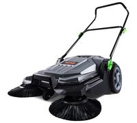 VEVOR Spazzatrice da pavimento larghezza 25,6" contenitore rifiuti 5 galloni