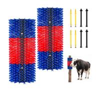 VEVOR Spazzola Gratta Bestiame 2 Pezzi per Animali, Perno per Alleviare il Prurito in Allevamenti con 8 Viti, Misure 430 x 190 mm, per Massaggio e Toelettatura Cavalli Vitelli Bovini Ovini e Suini