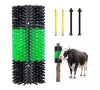 VEVOR Spazzola Grattatrice 1 Pezzo 430 x 190 mm per Bestiame, Strumento Massaggio con 4 Viti, Colore Verde e Nero, per Pulizia Autonoma e Toelettatura di Cavalli Asini Mucche Bovini Ovini e Suini