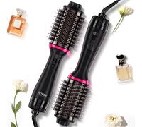 VEVOR Spazzola per Asciugacapelli Ionico, Styler Volumizzatore con Titanio Elettroplaccato, Rivestimento in Ceramica 65 mm, Canna Ovale, Spazzola per Styling ad Aria Calda 3 Temperature per Capelli