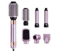 VEVOR Spazzola per Capelli e Asciugacapelli, Multi Air Styler, Asciugacapelli Ionica Alta Velocità con 2 Bigodini Autoavvolgenti, 3 Spazzole 2 Ugelli 4 Temperature 3 Velocità per Tutti Tipi Capelli