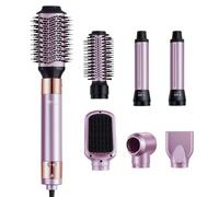 VEVOR Spazzola per Capelli e Asciugacapelli, Multi Air Styler, Asciugacapelli Ionica Alta Velocità con 2 Bigodini Autoavvolgenti, 3 Spazzole 2 Ugelli 4 Temperature 3 Velocità per Tutti Tipi Capelli