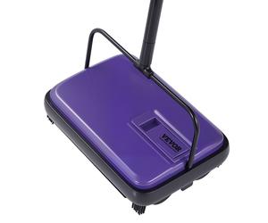 VEVOR Spazzola per Tappeti Manuale 170mm Capacità della Polvere 300 ml Viola