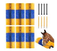VEVOR Spazzola per Tiragraffi per Bestiame Cavalli, 12 Viti 43,5 x 19 cm, per Alleviare Prurito alla Schiena e Mantenere Pulizia, Spazzola per Toelettatura e Tiragraffi per Cavalli, Maiali 6 Pezzi