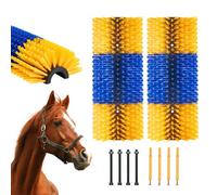 VEVOR Spazzola per Graffiare Bestiame Cavallo 43,5 cm Spazzola 2 Pezzi 4 Viti