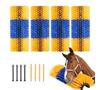 VEVOR Spazzola per Tiragraffi per Bestiame, Cavalli con 8 Viti, 43,5 x 19 cm, per Alleviare Prurito alla Schiena e Mantenere Pulizia, Spazzola per Toelettatura e Tiragraffi per Cavalli, Maiali 4 Pezzi