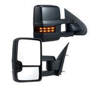 VEVOR Specchietti da Traino, Coppia Sinistra e Destra, per Chevrolet Silverado (2003-2007)/GMC/Cadillac, Riscaldato Elettrico Sbrinamentocon, Luce Segnalazione, Controllo Manuale Pieghevole, Nero