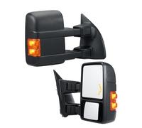 VEVOR Specchietti da Traino, Coppia Sinistro Destro per Ford F250 F350 F450 F550 2008-2016, Luce Segnalazione, Vetro Piano Convesso, Manuale Pieghevole Telescopico, Riscaldamento Sbrinamento, Nero
