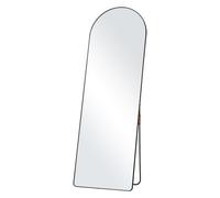 VEVOR Specchio ad Arco a Figura Intera 1650 x 558 mm Grande Specchio da Terra Appeso a Parete con Supporto Telaio in Lega di Alluminio, Specchio da Toeletta a Corpo Intero per Camera da Letto, Nero
