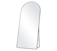VEVOR Specchio ad Arco a Figura Intera 1800 x 810 mm Grande Specchio da Terra Appeso a Parete con Supporto Telaio in Lega di Alluminio, Specchio da Toeletta a Corpo Intero per Camera da Letto, Nero
