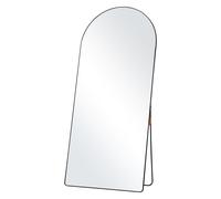 VEVOR Specchio ad Arco a Figura Intera 1800 x 810 mm Grande Specchio da Terra Appeso a Parete con Supporto Telaio in Lega di Alluminio, Specchio da Toeletta a Corpo Intero per Camera da Letto, Nero