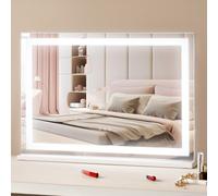 VEVOR Specchio per Trucco con Lampadine LED Porta USB Specchio per Trucco 3 Modalità di Illuminazione a Colori con Specchio Ingranditore 5X Rimovibile Controllo a Tocco Rotazione a 360° 797x547mm