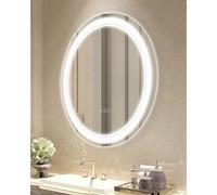 VEVOR Specchio Rotondo da Bagno a LED 60 cm, Montaggio a Parete con Illuminazione Frontale e Retroilluminata, Specchio Antiappannamento con Memoria Luci, Specchio Dimmerabile con Temperatura 3 Colori