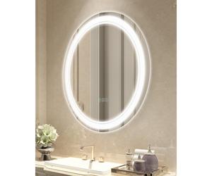 VEVOR Specchio Rotondo da Bagno a LED 60 cm, Montaggio a Parete con Illuminazione Frontale e Retroilluminata, Specchio Antiappannamento con Memoria Luci, Specchio Dimmerabile con Temperatura 3 Colori
