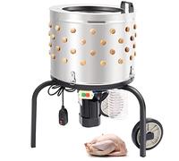 VEVOR Spiumatrice per Polli 500W, Spiumatrice per Polli con Tamburo in Acciaio Inossidabile 501x393mm, Attrezzatura per Pelare con 108 Dita Morbide, Spiumatrice per Pollame