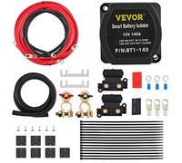 VEVOR Split Charge Kit Relè Batteria per Il Tempo Libero, 12V CC Kit Relè di Carica con Cavo Batteria Rosso 110A per Veicoli Fuoristrada, Camper, Roulotte, Navi, Applicazioni Marine - 5M