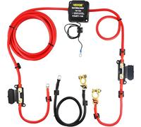 VEVOR Split Charge Kit Relè Batteria per Il Tempo Libero, 12V CC Kit Relè di Carica con Cavo Batteria Rosso 110A per Veicoli Fuoristrada, Camper, Roulotte, Navi, Applicazioni Marine - 4M