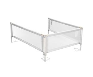 VEVOR Sponda 3 Lati per Letto per Bambini Lunghezza 2 m, Barriera per Lettino per Neonati con Tubo di Ferro Rinforzato, Tessuto Oxford, Altezza Regolabile, per Materassi di Spessore 5-27 cm
