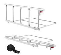 VEVOR Sponda Letto Pieghevole per Anziani, Sponda di Supporto da 122 cm in Metallo con Cinghia di Fissaggio, Bastone da Comodino con Tubo Regolabile in Altezza, per Letto King, Queen