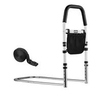 VEVOR Sponda per Letto per Anziani e Pazienti, Sponda di Supporto per il Letto con Corrimano, Bastone da Comodino in Tubo di Acciaio al Carbonio, Regolabile in Altezza, per Vari Letti