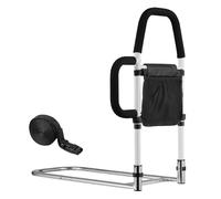 VEVOR Sponda per Letto per Anziani e Pazienti, Sponda di Supporto per il Letto con Maniglia Laterale e Corrimano, Bastone da Comodino in Tubo di Acciaio al Carbonio Regolabile Altezza per Vari Letti