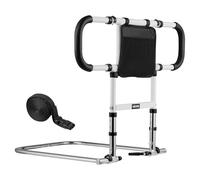 VEVOR Sponda per Letto per Anziani, Sponda Pieghevole ed Estensibile di Supporto per il Letto con Maniglia Laterale e Corrimano, Bastone da Comodino in Tubo di Acciaio al Carbonio, per Vari Letti