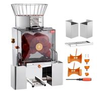 VEVOR Spremiagrumi Elettrico Commerciale 120 W, Estrattore di Succo Alimentazione Automatica con Filtro Estraibile 46x52x90cm in Acciaio Inox per Pompelmo Arancia da Ristorante Caffetteria Bar Feste